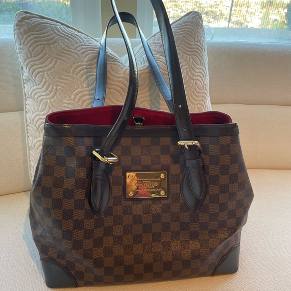 Louis Vuitton Hampstead MM Demier Ebene Brown and Red Tote Bag - Picture 4 of 14